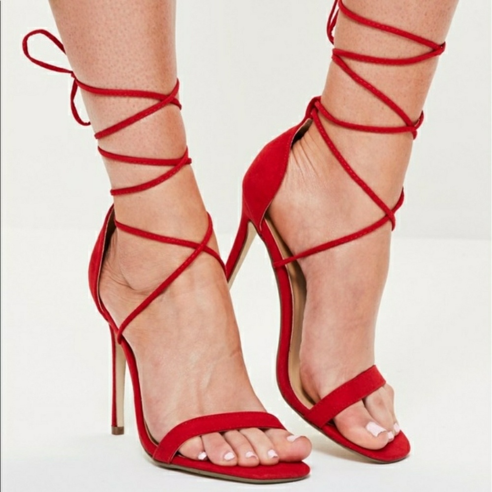 Missguided Red Sandals